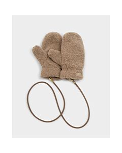 Katie Loxton Teddy Mittens with Cord Tan